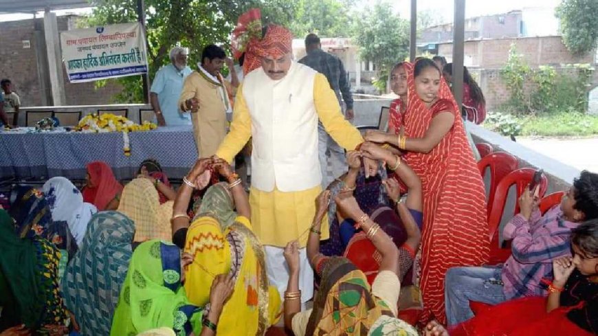 'शिव मय हुए मोहन' बहनों से राखी बंधवा कर दिया उपहार,किसानों से कहा जमीन मत बेचना